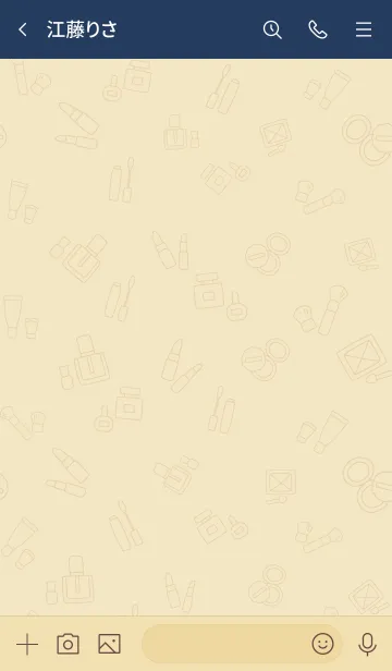 [LINE着せ替え] 大人かわいいコスメ＊ネイビーの画像3