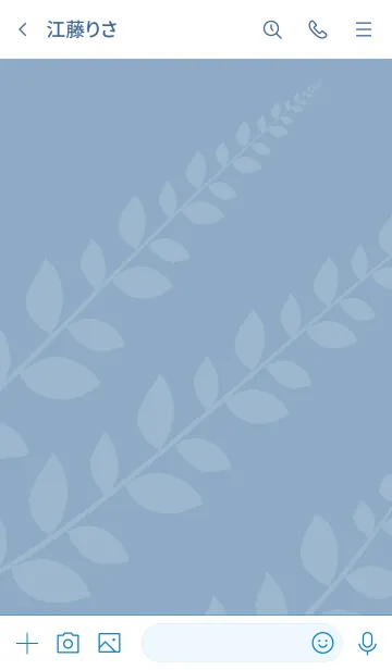 [LINE着せ替え] ゆるテイストな小花柄 - 白とくすみブルーの画像3