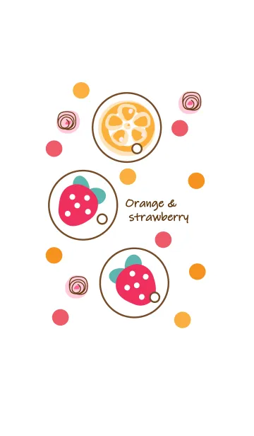[LINE着せ替え] Orange & Strawberry 2の画像1