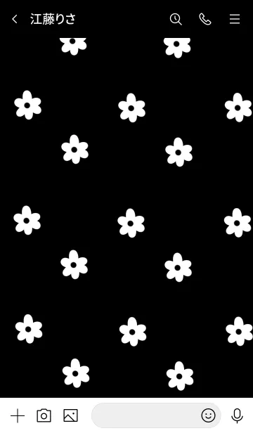[LINE着せ替え] 大人な黒と花。の画像3