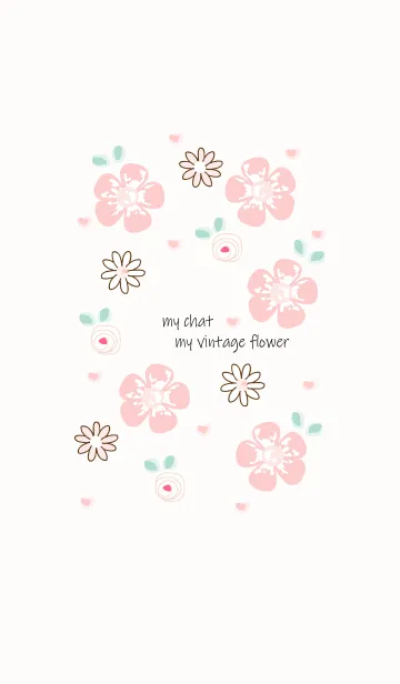 [LINE着せ替え] My chat my vintage flower 66の画像1