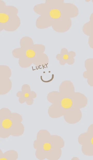 [LINE着せ替え] 北欧風 ベージュお花15の画像1