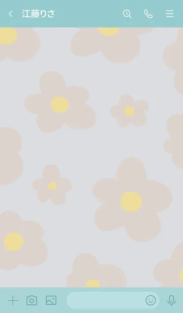 [LINE着せ替え] 北欧風 ベージュお花15の画像3