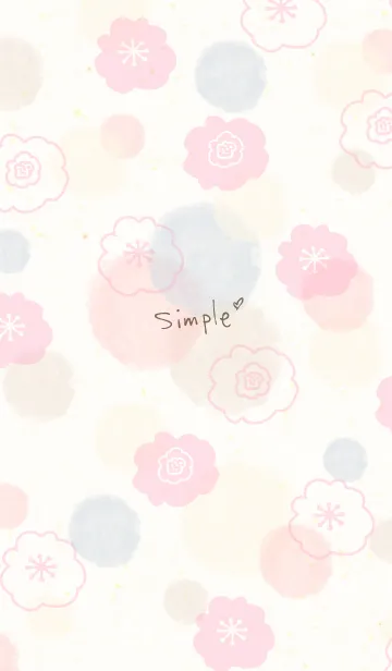 [LINE着せ替え] シンプル 水彩 お花5の画像1
