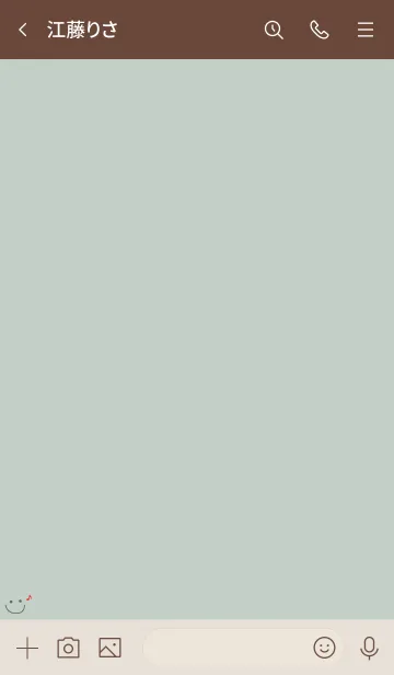 [LINE着せ替え] 可愛いニコちゃんおんぷ＊くすみグリーンの画像3