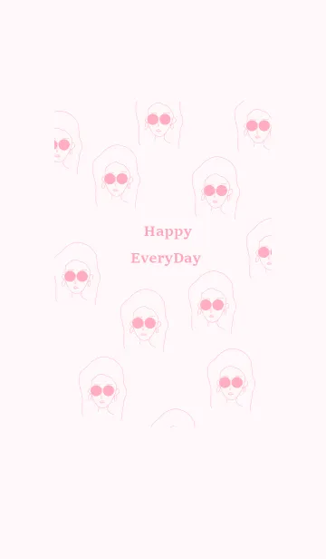 [LINE着せ替え] Happy Everyday (Pink)の画像1