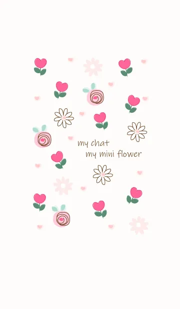 [LINE着せ替え] Minimal pink flowers 7 :)の画像1