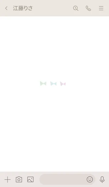 [LINE着せ替え] シンプルくすみリボンの画像3