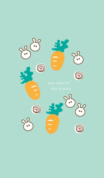 [LINE着せ替え] My carrot & My bunny 4の画像1