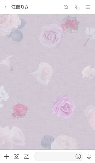 [LINE着せ替え] ～Flower♥パープル18～の画像3