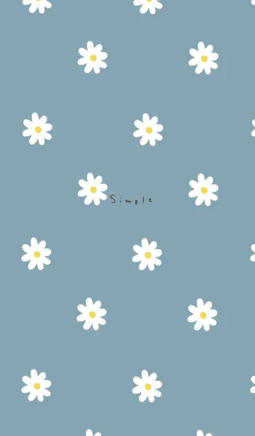 [LINE着せ替え] シンプルなデージーとブルーベージュ。の画像1