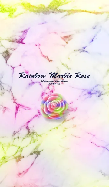 [LINE着せ替え] 幸運UP！！ Rainbow Marble Roseの画像1