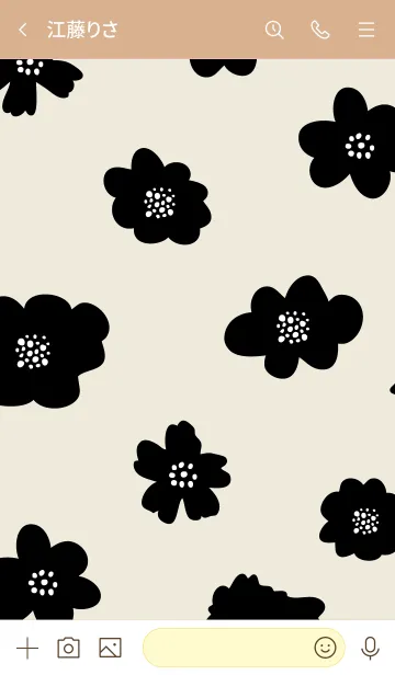 [LINE着せ替え] 花ブラック24の画像3
