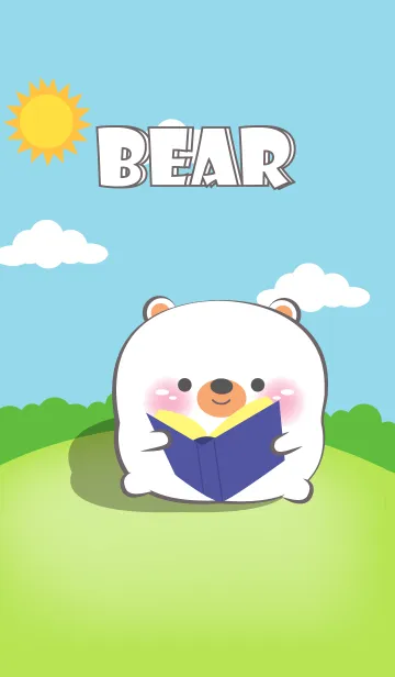 [LINE着せ替え] Chubby White Bear Theme (JP)の画像1