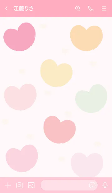 [LINE着せ替え] Sweet mini heart colorful version 12の画像3