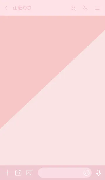 [LINE着せ替え] 2色半分 ピンク2の画像3