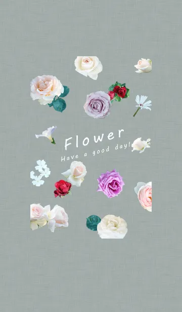 ～Flower♥グレー12～の着せ替えメイン画像