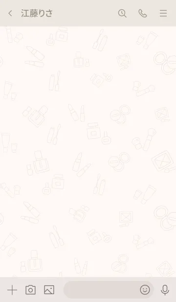 [LINE着せ替え] 大人かわいいコスメ＊ベージュの画像3