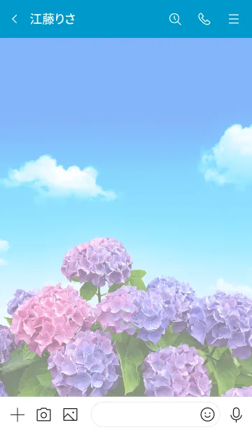 [LINE着せ替え] 爽やか∞青空と紫陽花の着せかえの画像3