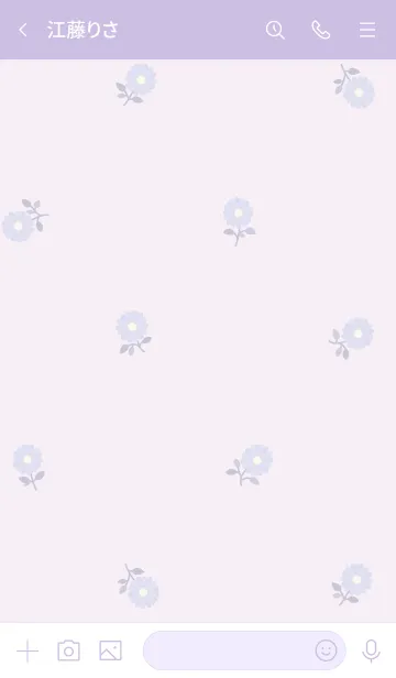 [LINE着せ替え] きれいめ小花柄・パープルピンクの画像3