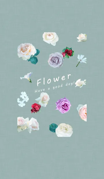 [LINE着せ替え] ～Flower♥グリーン18～の画像1