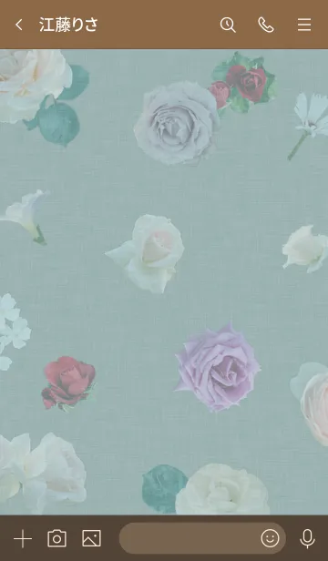 [LINE着せ替え] ～Flower♥グリーン18～の画像3