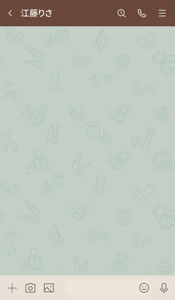 [LINE着せ替え] 大人かわいいコスメ＊くすみグリーンの画像3