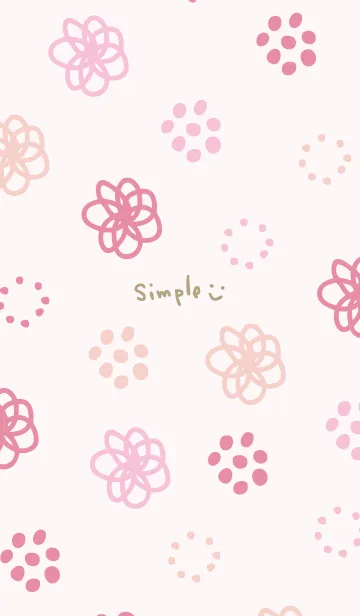 [LINE着せ替え] 手書き お花 時々水玉9の画像1