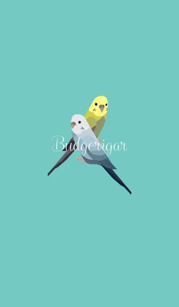 [LINE着せ替え] カラフルなセキセイインコ/アクアグリーンの画像1