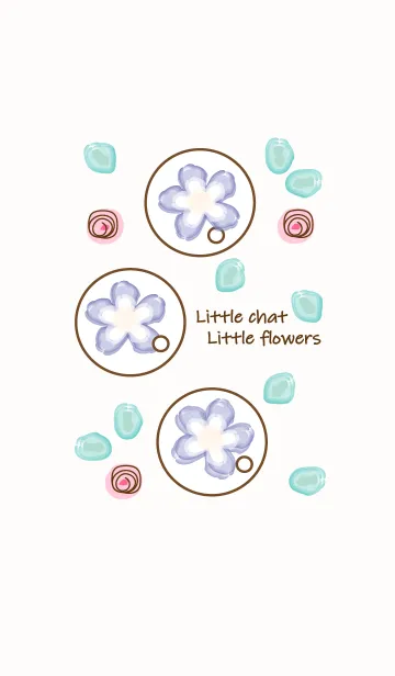 [LINE着せ替え] mini blue flowers 2の画像1