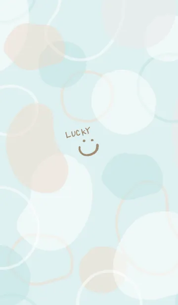 [LINE着せ替え] 丸と輪っか くすみ グリーン5の画像1