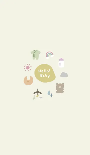 [LINE着せ替え] Hello！Baby/パステルカラーの画像1