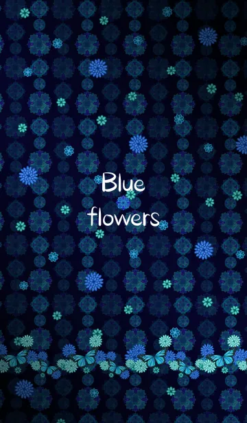 [LINE着せ替え] Blue flowers ！ 2の画像1