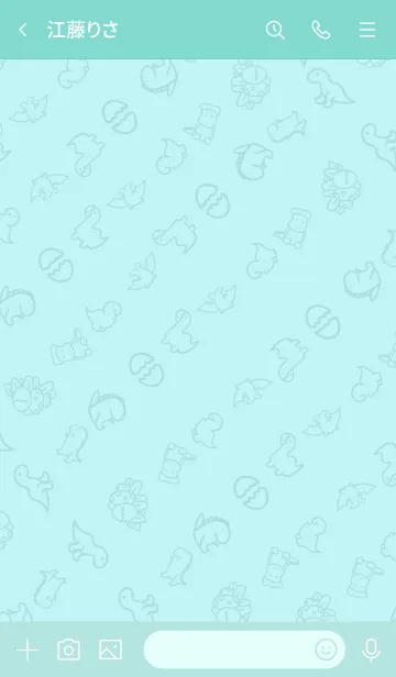 [LINE着せ替え] Dinosaur cute pastel and summer.の画像3