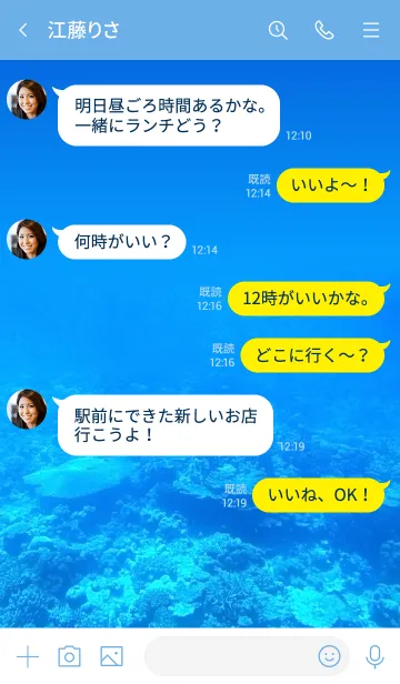 [LINE着せ替え] 沖縄・珊瑚礁の海の画像4