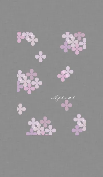 [LINE着せ替え] ～紫陽花♥グレー6～の画像1