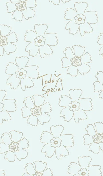 [LINE着せ替え] 線の花 ライトブルー2の画像1