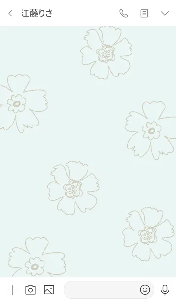 [LINE着せ替え] 線の花 ライトブルー2の画像3