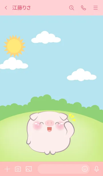 [LINE着せ替え] Chubby Pig  Theme (JP)の画像3