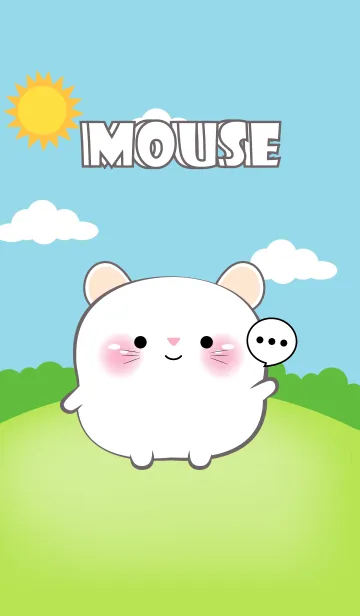 [LINE着せ替え] Chubby White Mouse Theme (JP)の画像1