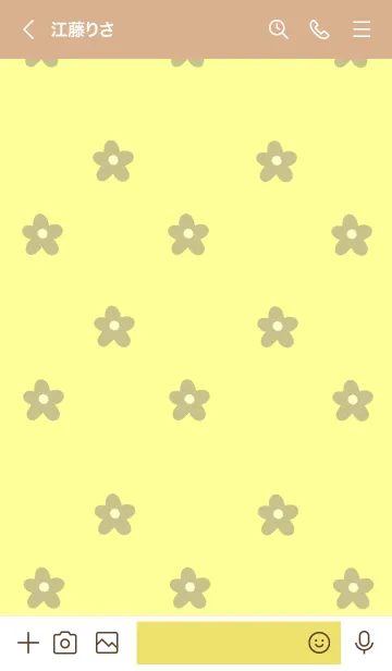 [LINE着せ替え] パステルイエローとお花柄。の画像3
