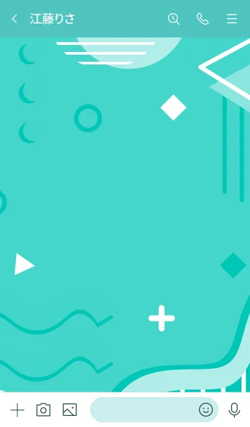 [LINE着せ替え] Abstract Flat Robin's Egg Blue 2の画像3