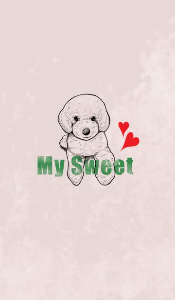 [LINE着せ替え] トイプードル Sweetの画像1