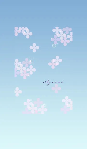 [LINE着せ替え] ～紫陽花♥ブルー6～の画像1