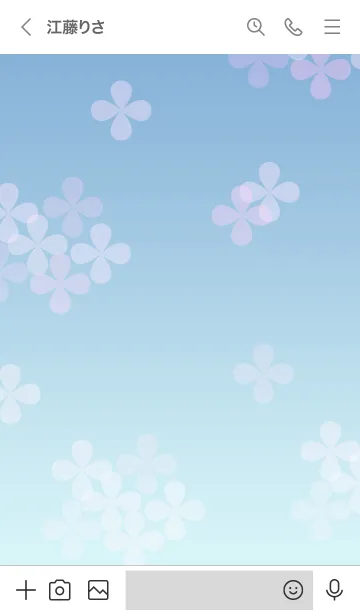 [LINE着せ替え] ～紫陽花♥ブルー6～の画像3