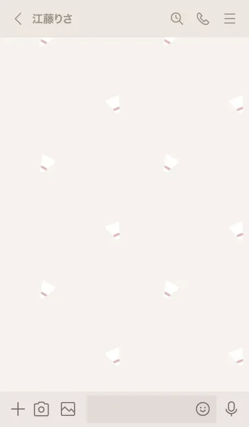 [LINE着せ替え] バドミントン/ナチュラル×ピンクの画像3