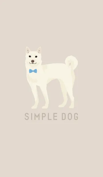 [LINE着せ替え] SIMPLE DOG - 白 柴犬 -の画像1