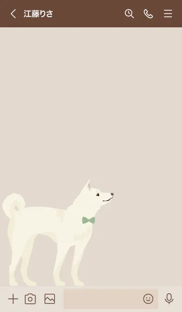 [LINE着せ替え] SIMPLE DOG - 白 柴犬 -の画像3