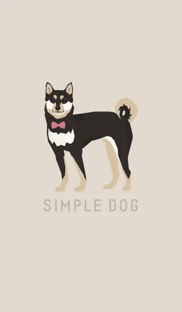 [LINE着せ替え] SIMPLE DOG - 黒 柴犬 -の画像1