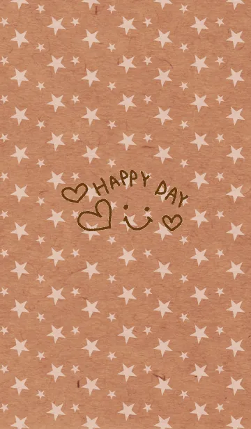 [LINE着せ替え] クラフト紙白星 スマイル22の画像1